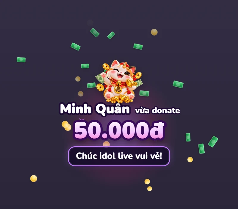 Thông báo donate trên lớp phủ OBS