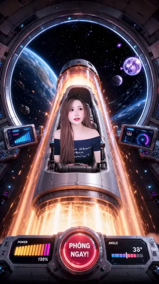 Idol ngồi trong tên lửa, nút Phóng ngay